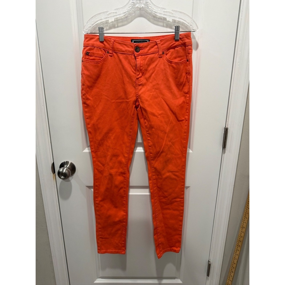 Kardashian Kollection Womens Skinny Jeans Bright Orange 31x29